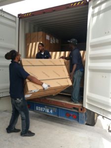 Saint Martin Movers loading removals truck